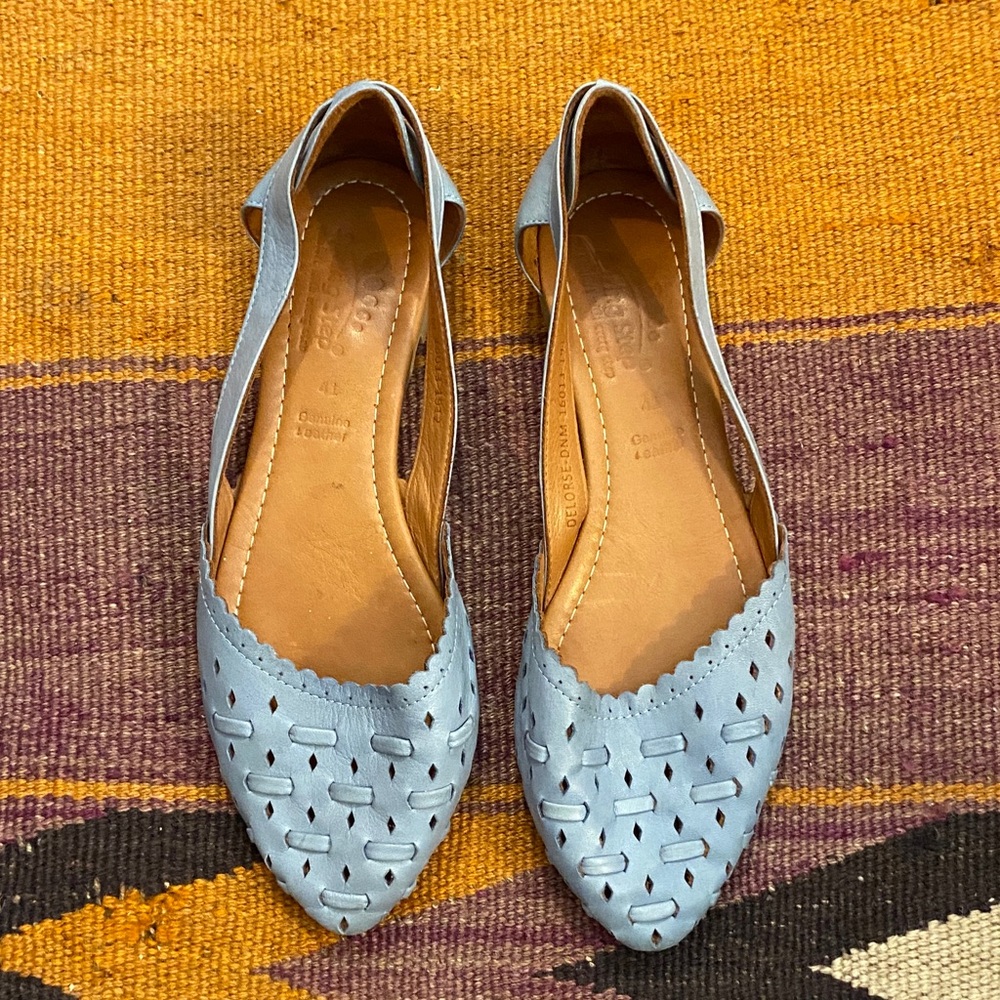 Spring Step Light Blue Cutout Flats